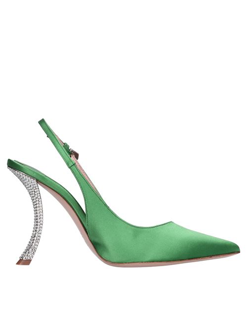  GEDEBE | PARIS SLINGBACK CRYSTAL HEEL SATINVERDE